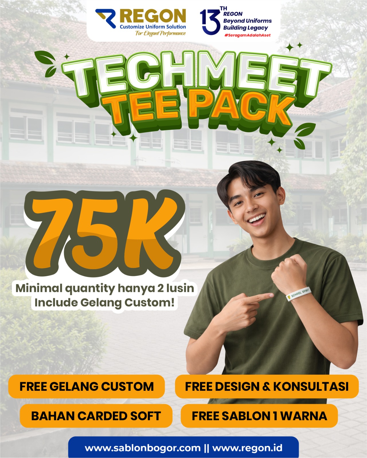 Techmeet Tee Pack: Bikin Acara Masa SMA Makin Keren & Beda!